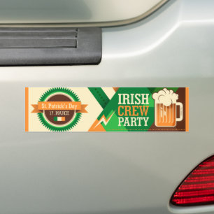 St Patrick's Day Irish Kleeblatt Party Autoaufkleber