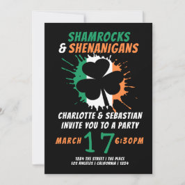 St Patricks Day Irish Kleeblatts Shenanigans Party Einladung