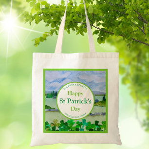 St Patrick's Day Irish Landscape Family Name Tragetasche