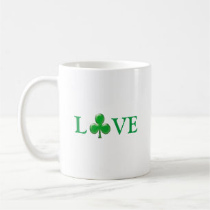 St. Patrick's Day Irish Liebe Green Clover Kleebla Kaffeetasse