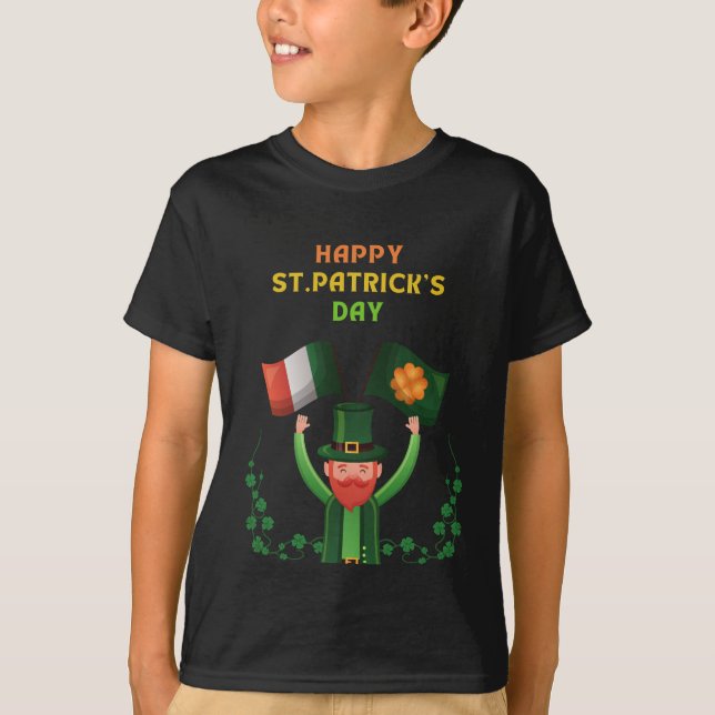 St. Patricks Day Irish- Lucky Irish Kleeblatt T-Shirt (Vorderseite)