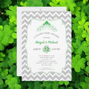 St Patrick's Day IRISH Paare Babydusche lädt ein Einladung