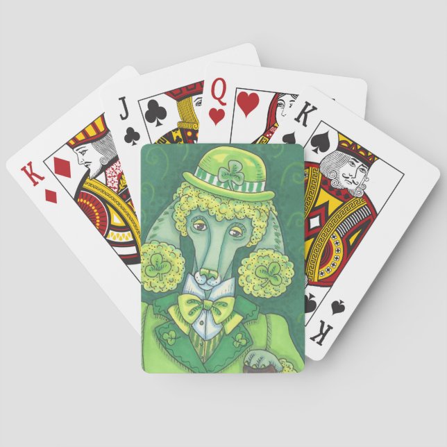 ST. PATRICK'S DAY IRISH POODLE PLAYING CARDS Poker Spielkarten (Rückseite)