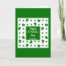 St Patrick's Day Irish Sessings Kleeblatt Pattern Feiertagskarte