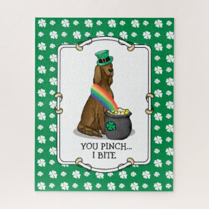 St. Patrick's Day Irish Setter Dog (rot 1) Funny