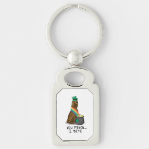 St. Patrick's Day Irish Setter Dog (rot 1) Funny Schlüsselanhänger