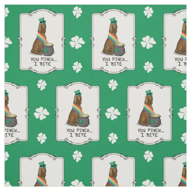 St. Patrick's Day Irish Setter Dog (rot 1) Funny Stoff (Muster)