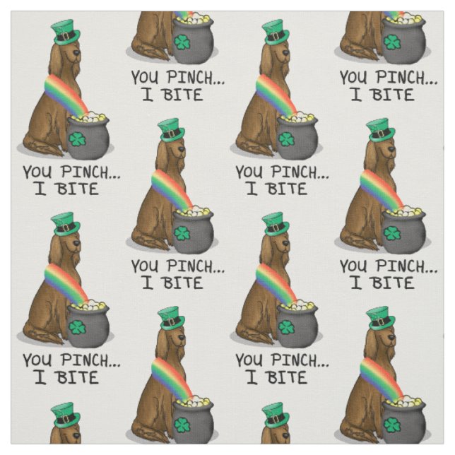 St. Patrick's Day Irish Setter Dog (rot 1) Funny Stoff (Muster)
