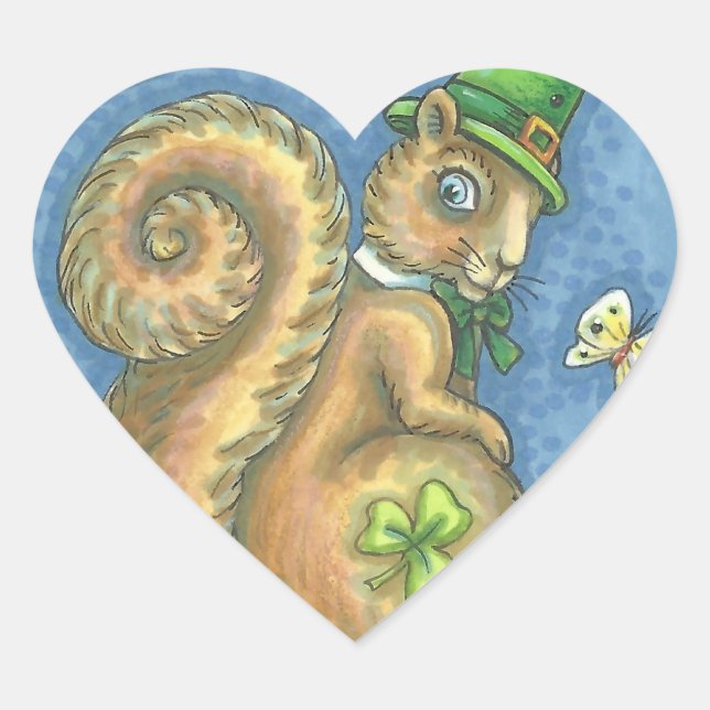 ST. PATRICK'S DAY IRISH SQUIRREL STICKER Sheet (Vorderseite)