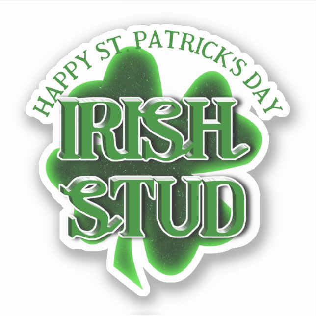 St. Patrick's Day Irish Stud Aufkleber (Vorderseite)