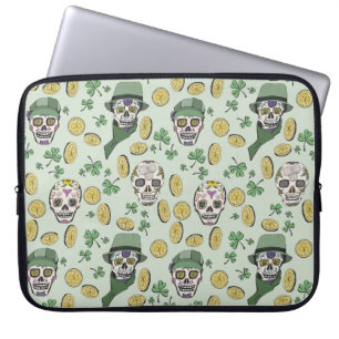 St Patrick's Day Irish Sugar Skull Custom Laptopschutzhülle