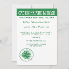 St Patricks Day Irish Themed Morgens Brunch Einladung