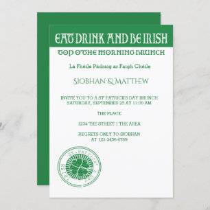 St Patricks Day Irish Themed Morgens Brunch Einladung