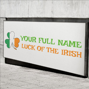 St. Patricks Day Irland Flag Shamrock Benutzerdefi Banner