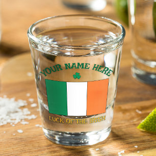 St. Patrick's Day Irland Flagge Benutzername Shamr Schnapsglas