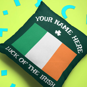 St. Patricks Day Irland Flagge Benutzername Shamro Kissen