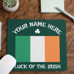 St. Patricks Day Irland Flagge Benutzername Shamro Mousepad