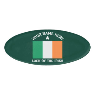St. Patricks Day Irland Flagge Benutzername Shamro Namenschild