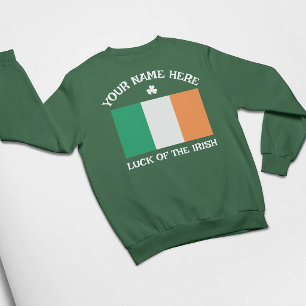 St. Patricks Day Irland Flagge Benutzername Shamro Sweatshirt