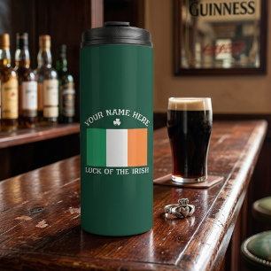 St. Patricks Day Irland Flagge Benutzername Shamro Thermosbecher