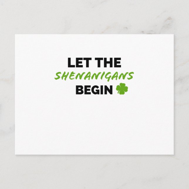 St. Patrick's Day Irland Ire Funny Postkarte (Vorderseite)