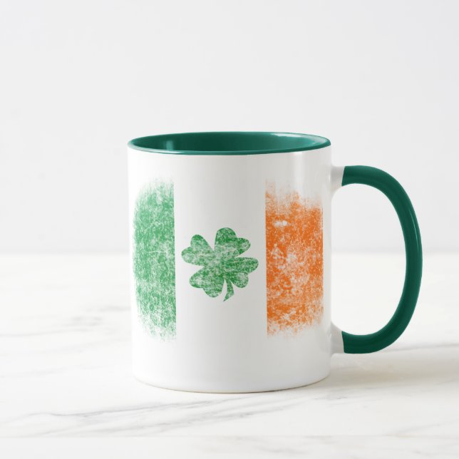 St. Patrick's Day Irlandais Drapeau Mugs (Droite)