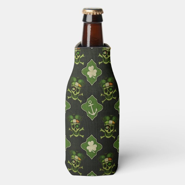 St. Patrick's Day Irlandais Pirate Bottle Glacière (Bottle Devant)