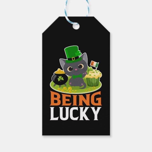 St. Patrick's Day ist glücklich Geschenkanhänger (Vorderseite)
