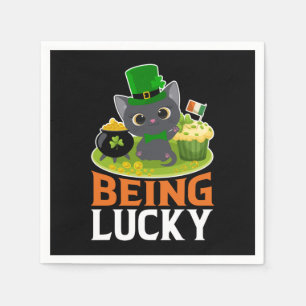 St. Patrick's Day ist glücklich Serviette