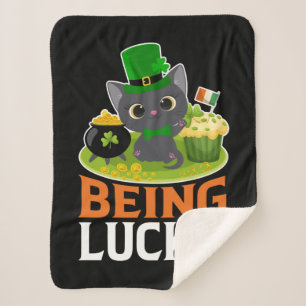 St. Patrick's Day ist glücklich Sherpadecke