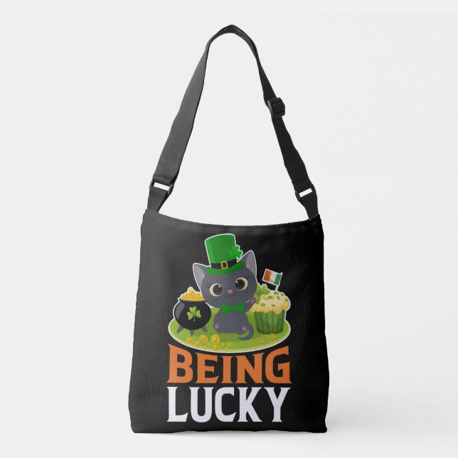St. Patrick's Day ist glücklich Tragetaschen Mit Langen Trägern (Vorderseite)