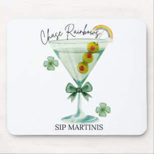 St Patricks Day Jagd Regenbogen Trinke Martinis Sh Mousepad