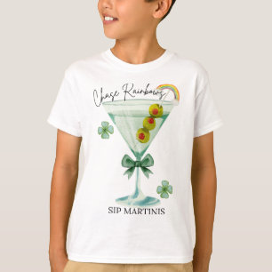 St Patricks Day jagt Regenbogen Schluck Martinis S T-Shirt