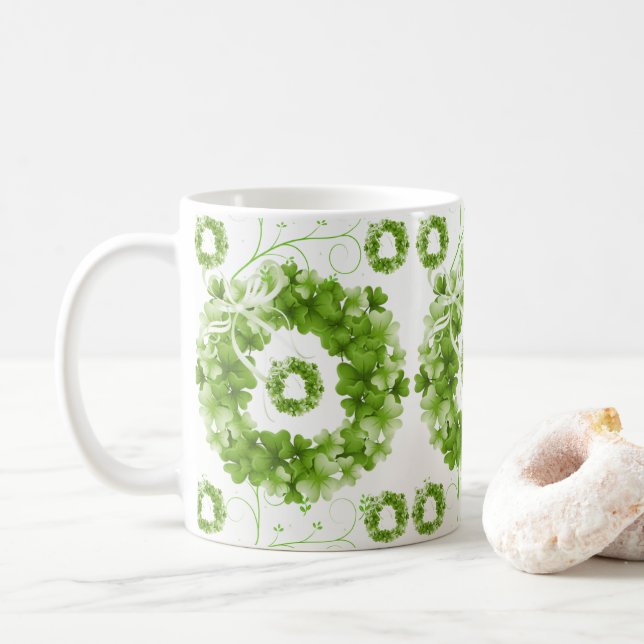 St. Patrick's Day Kaffeetasse (Mit Donut)