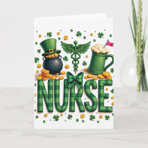 St. Patrick's Day Karte für Krankenschwestern