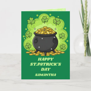 St. Patrick's Day Karte 'Glückstopf'