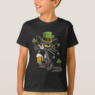 St Patricks Day Katze Kleeblatt Für Männer Frauen T-Shirt
