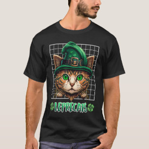 St Patricks Day Katzen Leprechaun Katzenbabys T-Shirt