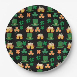 St. Patrick's Day keltisches, irisches lustiges Bi Pappteller