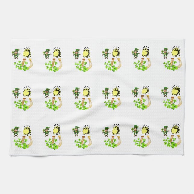 St Patrick's Day Kitchen Handtuch (Horizontal)
