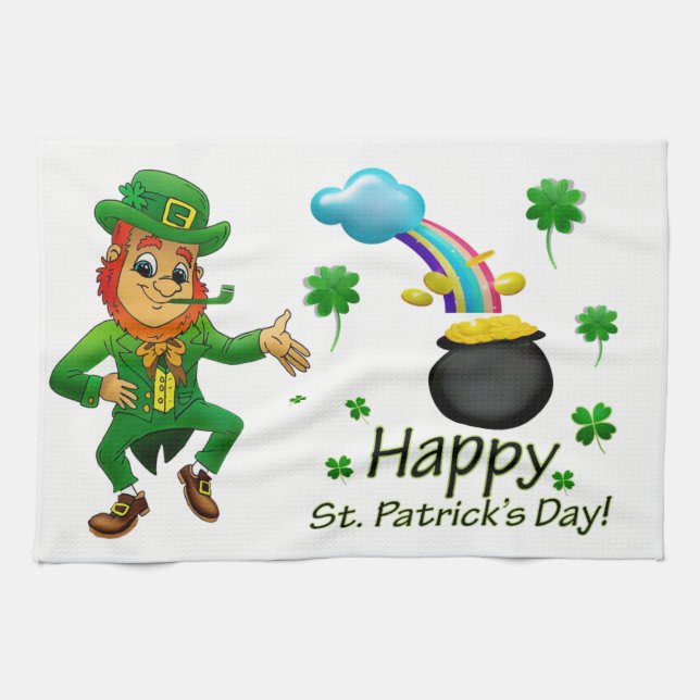 St Patrick's Day Kitchen Handtuch (Horizontal)