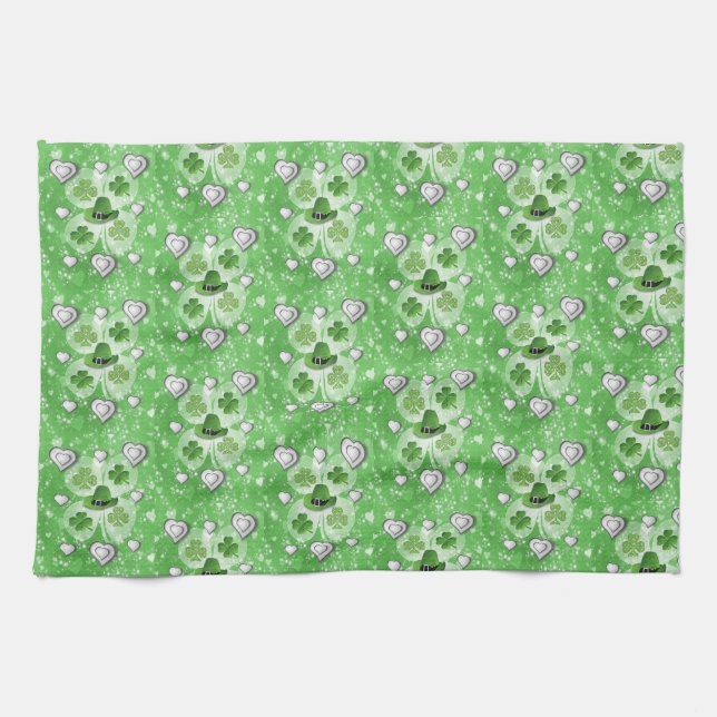 St Patrick's Day Kitchen Handtuch (Horizontal)