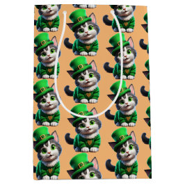 St. Patrick's Day Kitten Mittlere Geschenktüte
