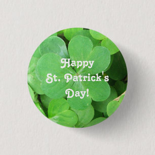 St. Patrick's Day Kleeblatt Button