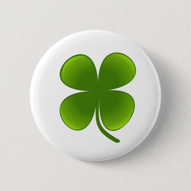 St. Patrick's Day - Kleeblatt Button (Vorderseite)
