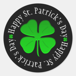 St. Patrick's Day Kleeblatt Classic Round Sticker