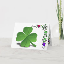 St. Patrick's Day Kleeblatt Clover Card