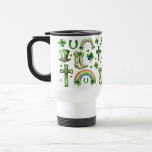 St. Patrick's Day Kleeblatt Clover - Lucky & Festi Reisebecher