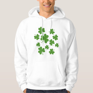 St Patrick's Day Kleeblatt Clover Pattern Hoodie