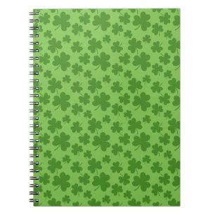 St Patrick's Day Kleeblatt Clover Pattern Notizblock